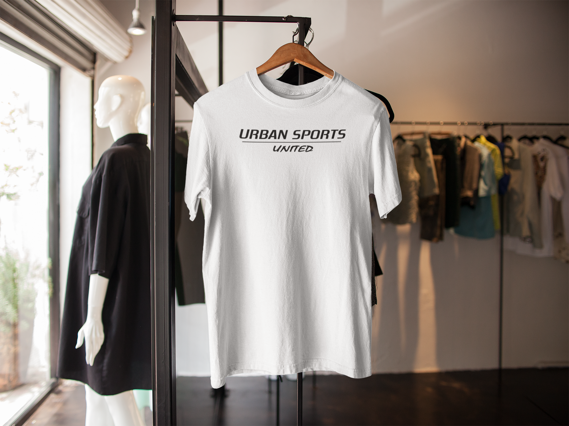 t-shirt-mockup-on-a-hanger-inside-a-clothes-store-a16954